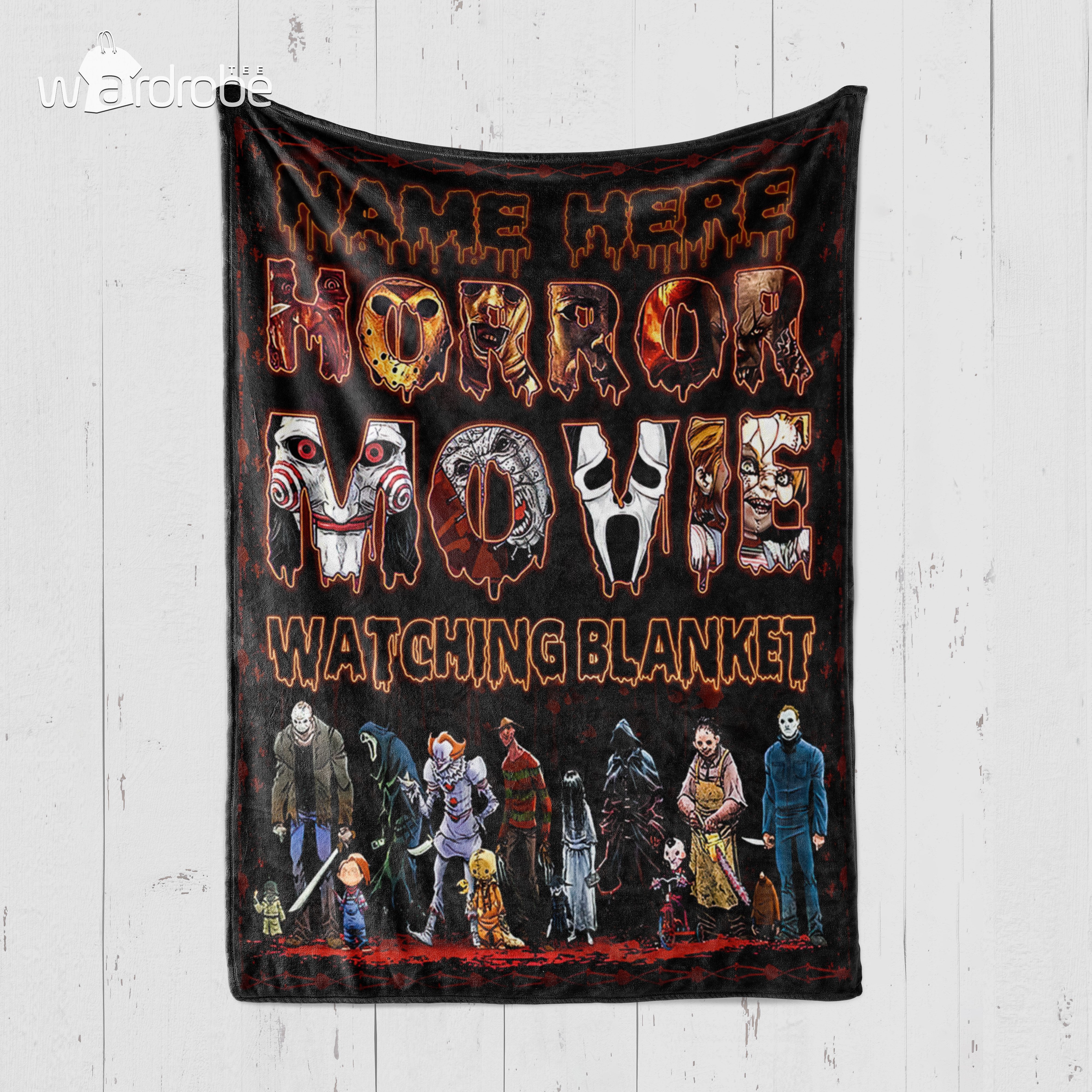 Custom Blanket Personalized Name This Is My Horror Movie Watching Blanket