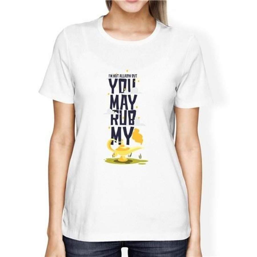 Summer Fashion You May Rub My Lamp T-Shirt Magic Lamp Pattern Women’S Casual Tops Ladies Short Sleeve Tshirts Summer Tops