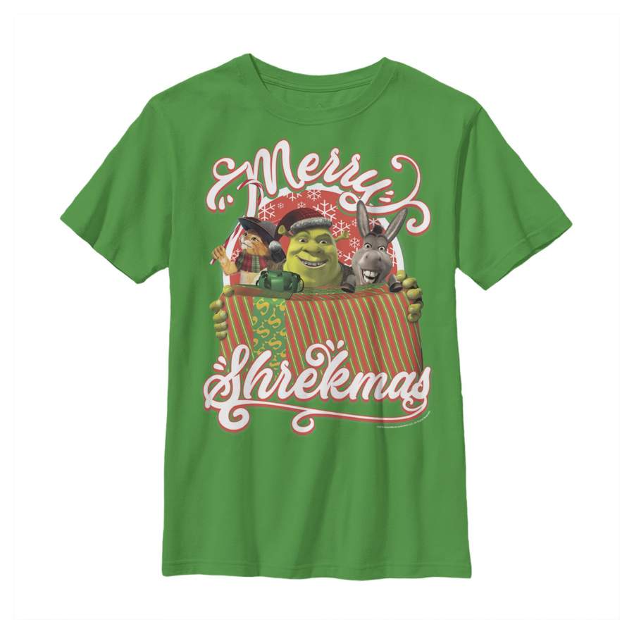 Shrek Boy’s Merry Shrekmas  T Shirt