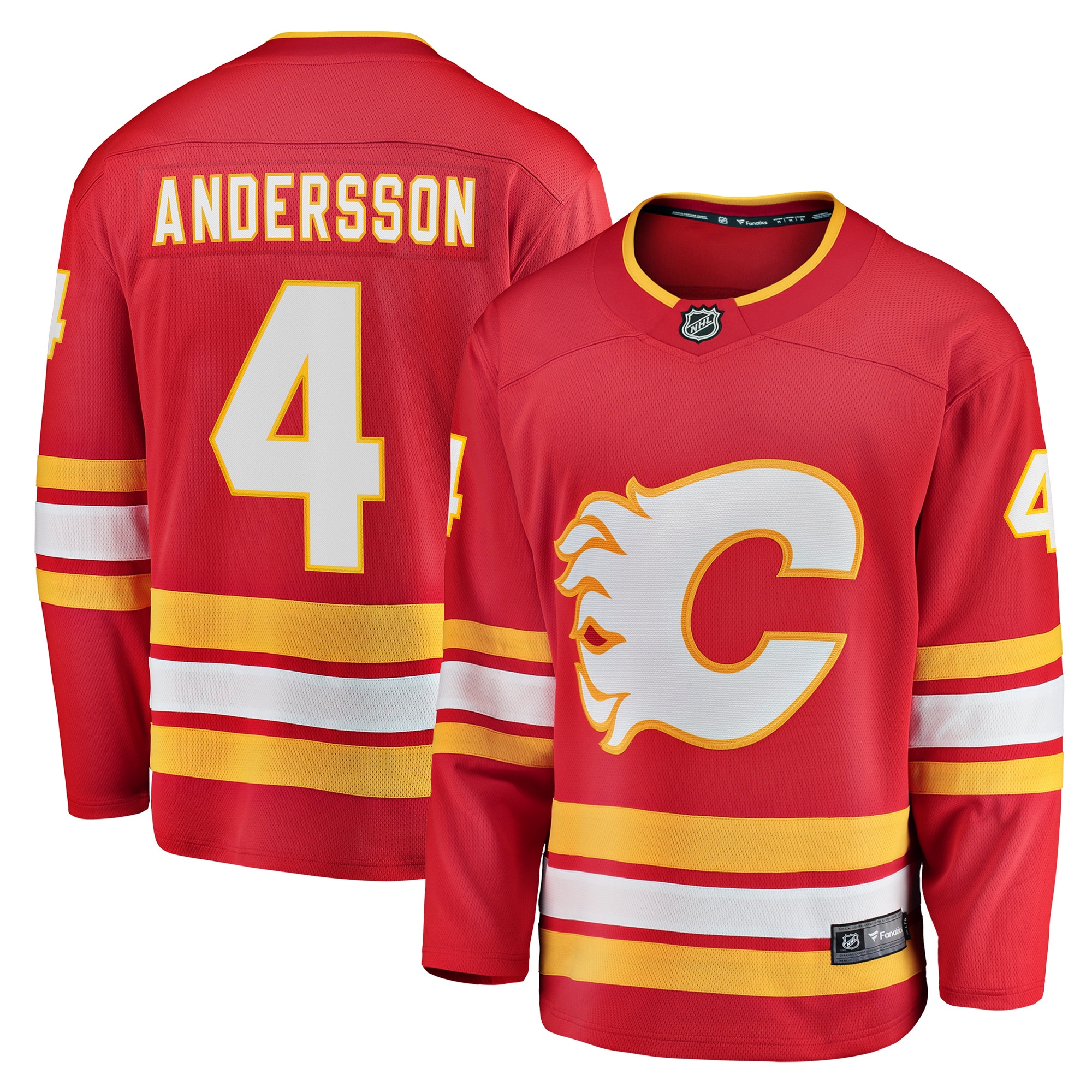 Rasmus Andersson Calgary Flames Branded Home Team Breakaway Player Jersey – Red