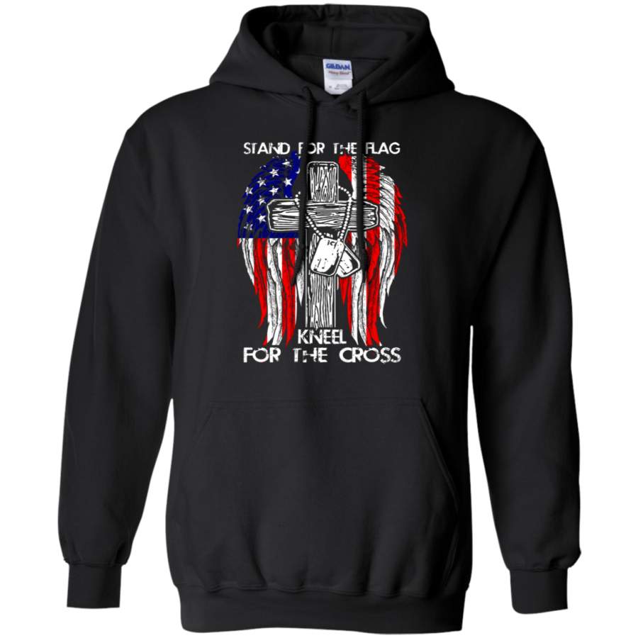 AGR Stand For The Flag Kneel For The Cross US Veteran Day Hoodie