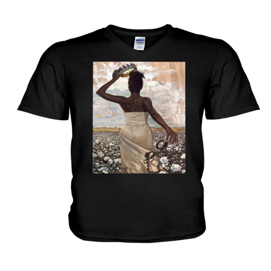 Black Queen Into The Cotton Garden Guys V-Neck