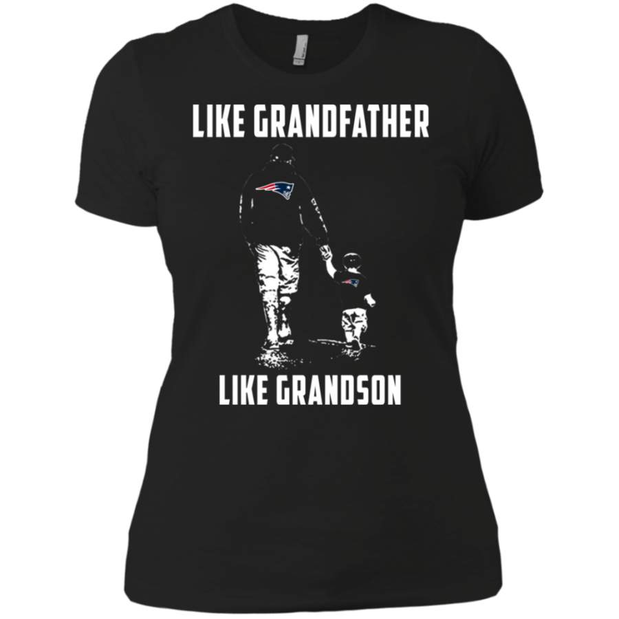 Greate New England Patriots Like GrandFather Like GrandSon t shirt Ladies’ Boyfriend shirt