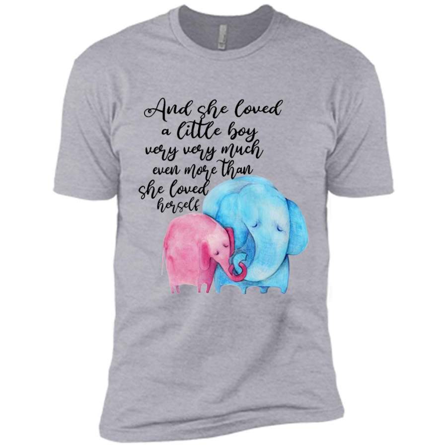 And She Loved A Little Boy Very Very Much Even More Than She Loved Herself, Elephant Design, Mother’s Day Gift A – Canvas Unisex USA Shirt