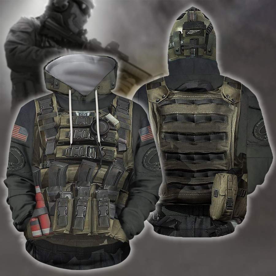 US Special Forces Suit 3D All Over Printed Shirts