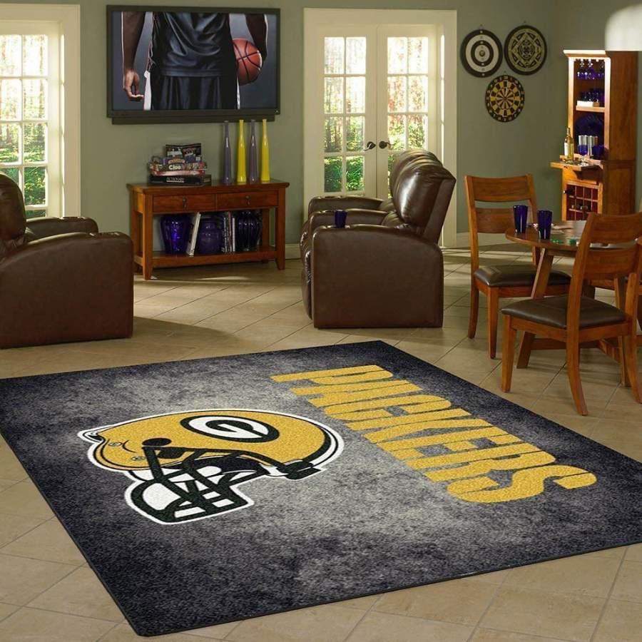 Green Bay Packers rug, Football rug Floor Decor