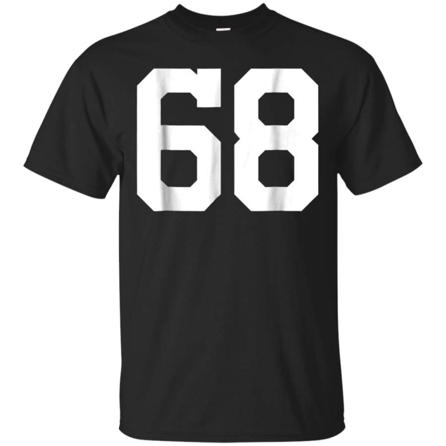 AGR 68 Sports Jersey Number T-Shirt for Team Fan Player Coach