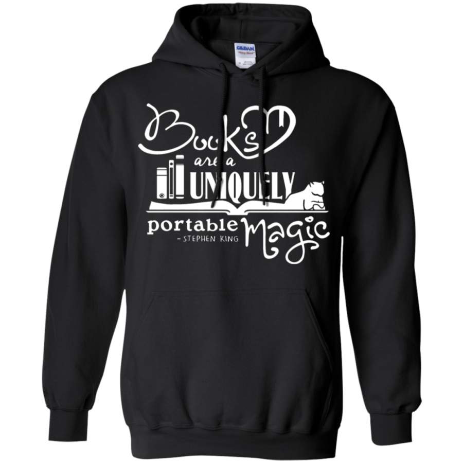 AGR Books Are A Uniquely Portable Magic Stephen King Quote Hoodie