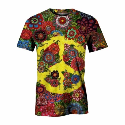 Yellow Hippie Flower 3D All Over Printed Shirts For Men And Women, Gift For Hippie Lover, Hippie Soul