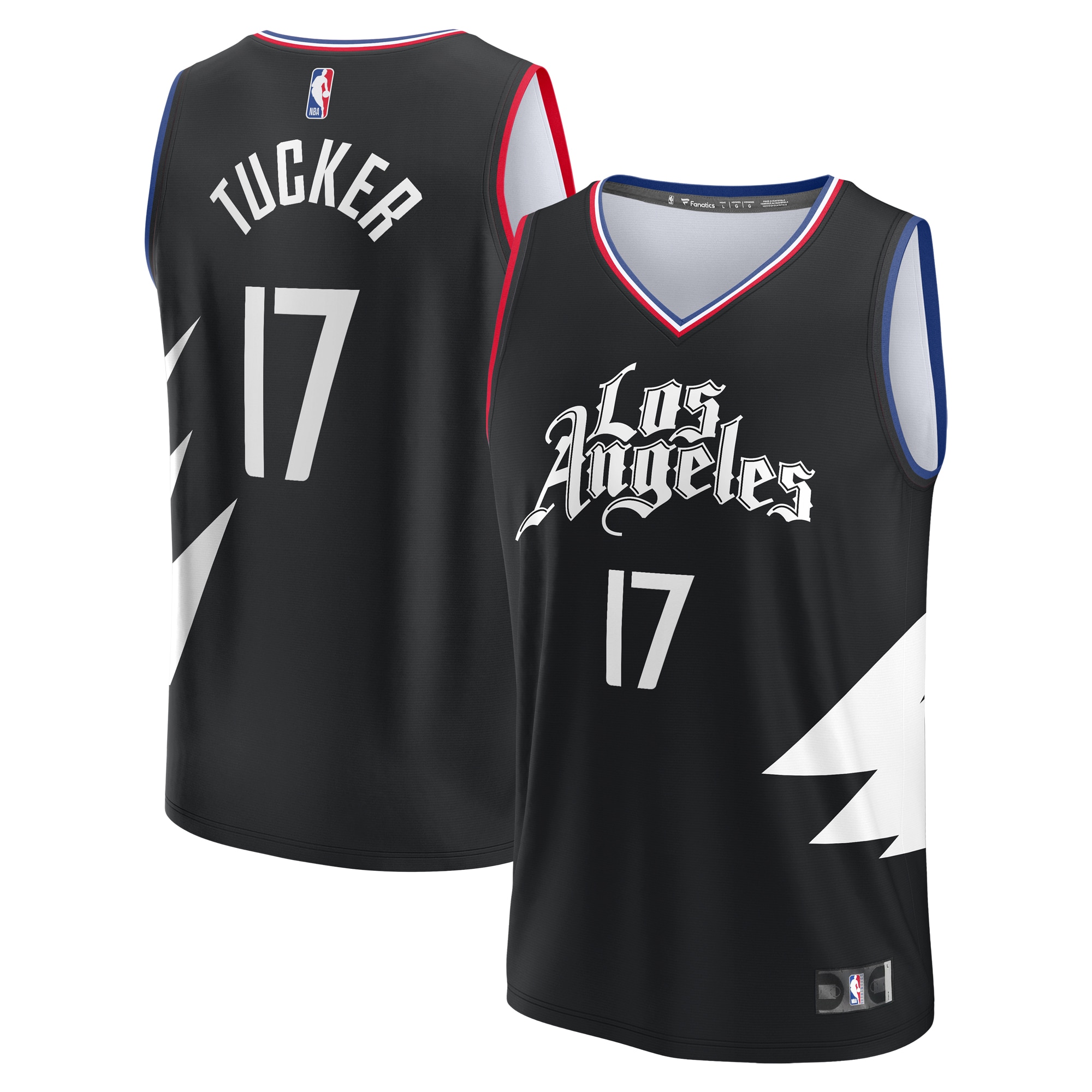 PJ Tucker LA Clippers Youth Fast Break Player Jersey – Statement Edition – Black