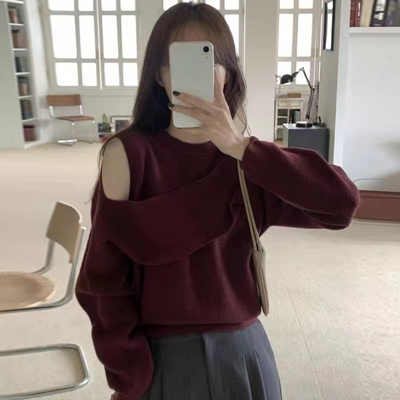 Tinomiswa High Street Fashion Sexy Pullovers Women Hollow Out Long Sleeve Loose Sweaters Solid Color All-match Sueter Mujer alx