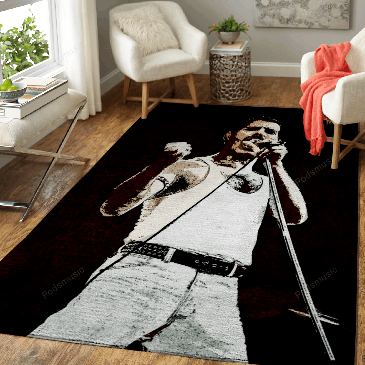 freddie queen – Music Art For Fans Area Rug Carpet