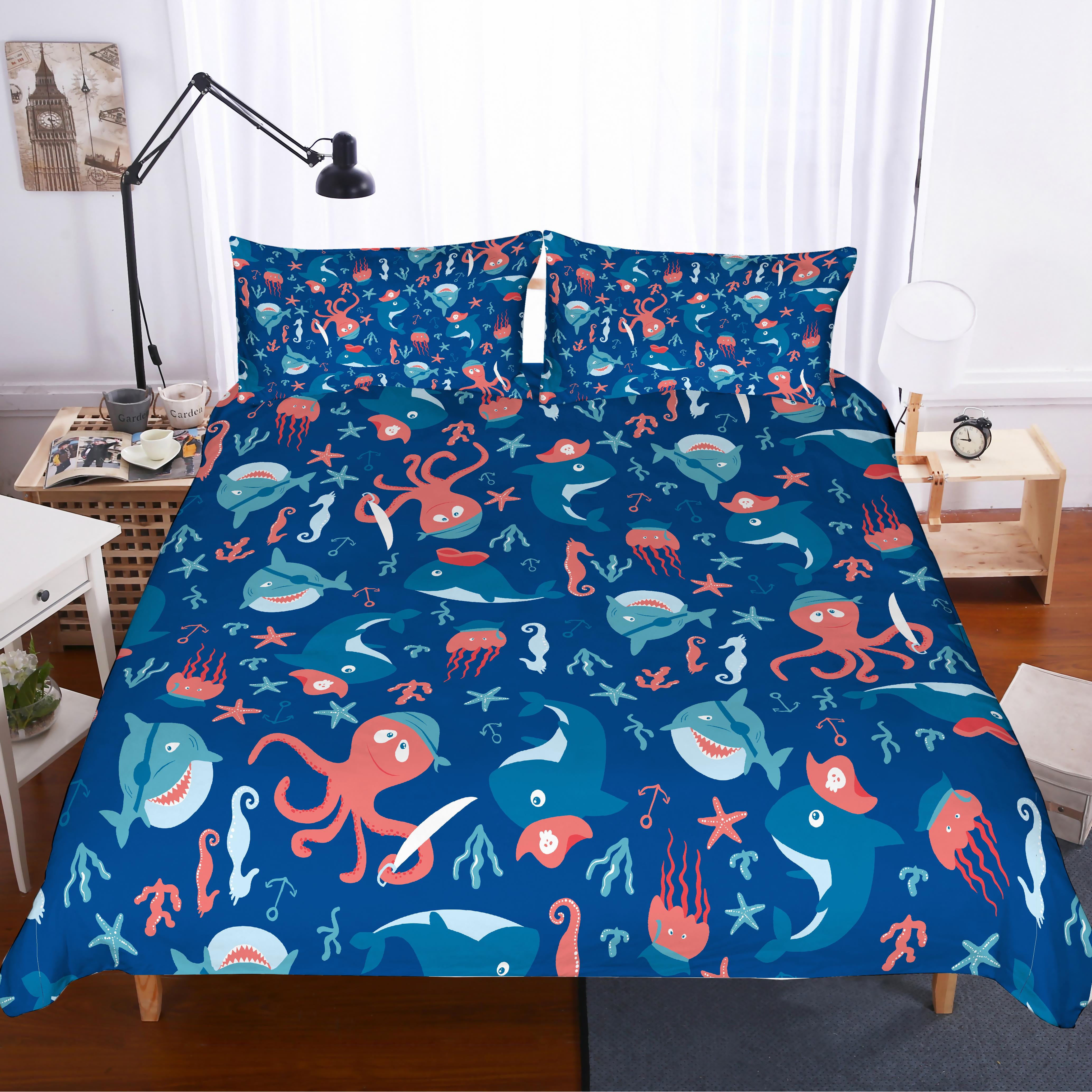 3D Shark Quilt Cover Set Bedding Set Pillowcases 122