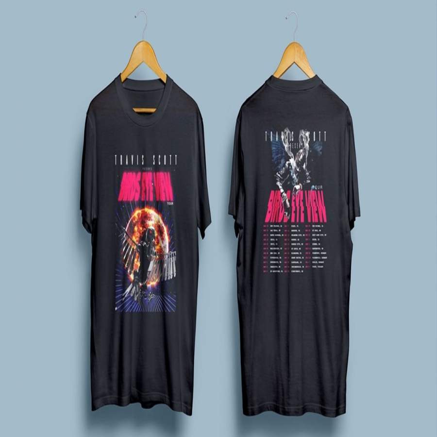 Travis Scott Birds Eye View Tour Men’s Black T-shirt