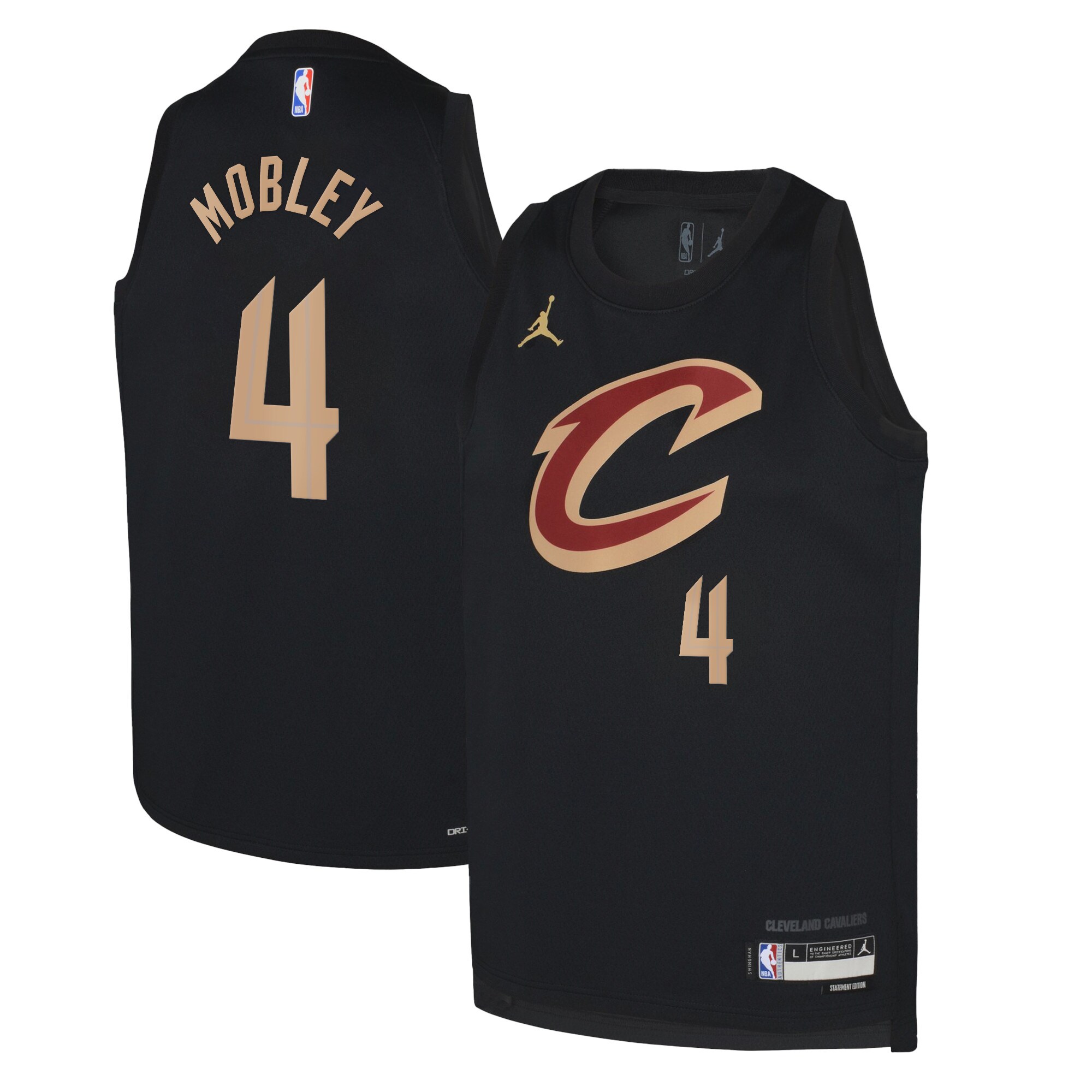 Cleveland Cavaliers Jordan Statement Edition Swingman Jersey 22 – Black – Evan Mobley – Youth