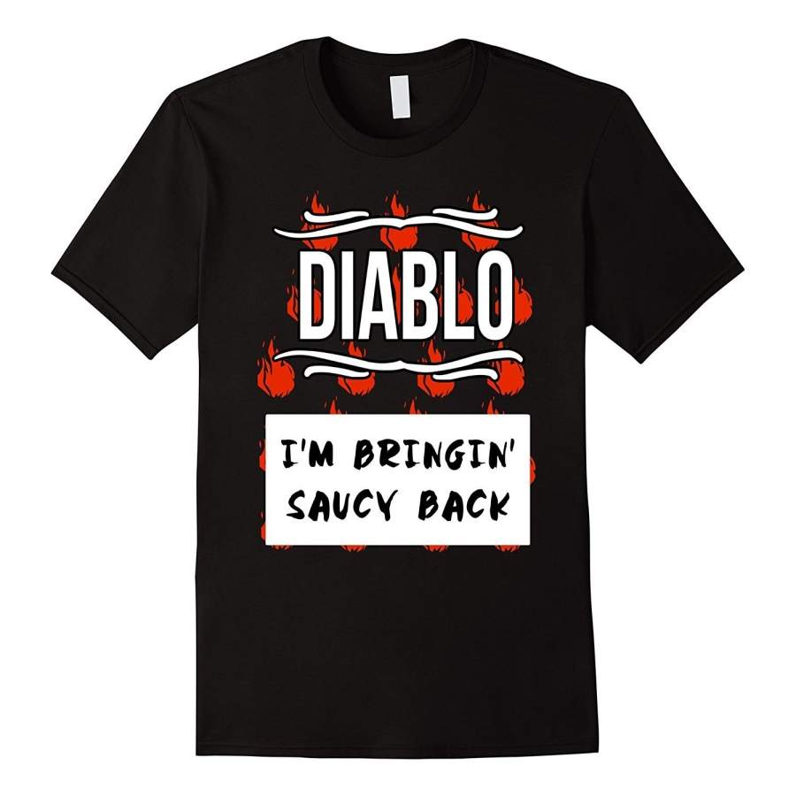 HALLOWEEN COSTUME T-shirt DIABLO TACO SAUCE Shirt Men Short Sleeve T- Shirt