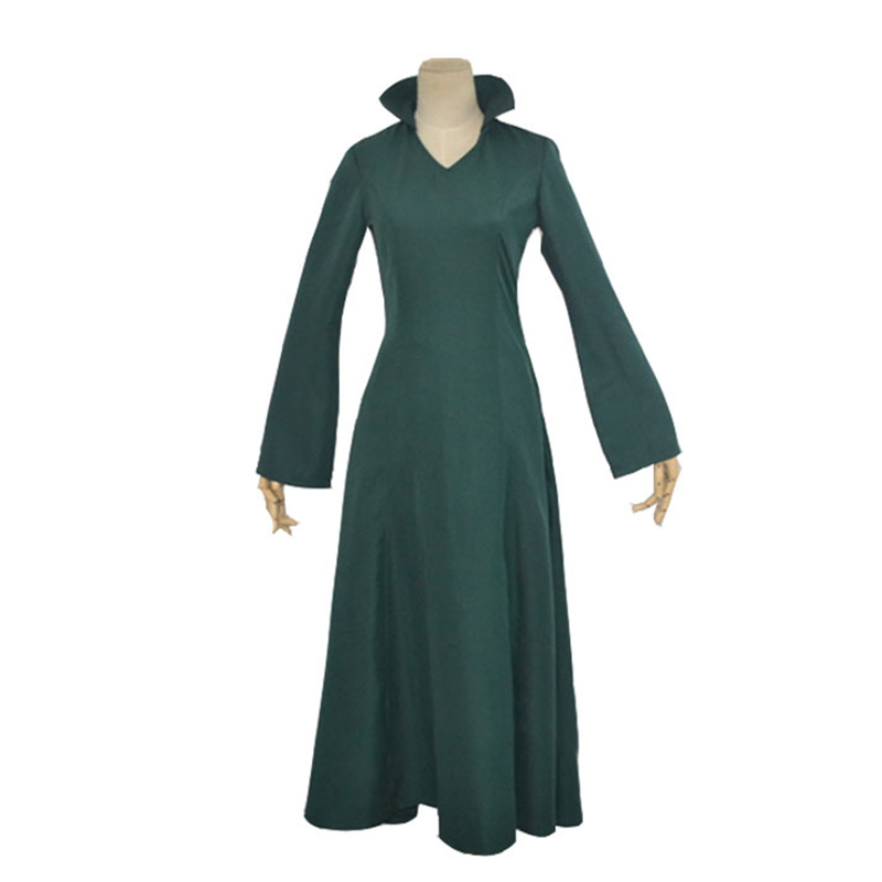 Anime One Punch Man Fubuki Cosplay Adult Green Long Fancy Dress Halloween Costume For Women alx