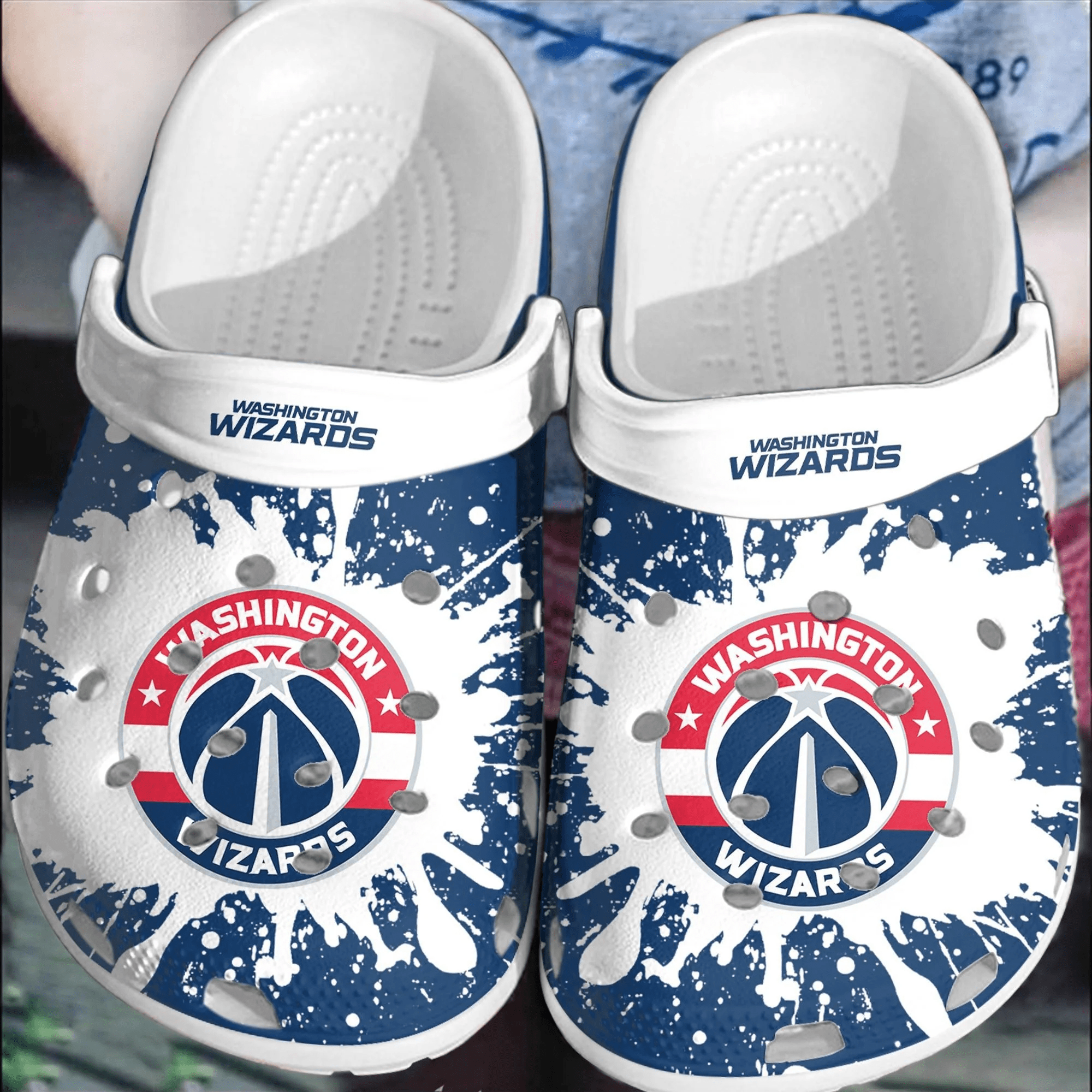 Washington Wizards Basketball Clogs Crocband Crocss Comfortable Shoes For Men Women