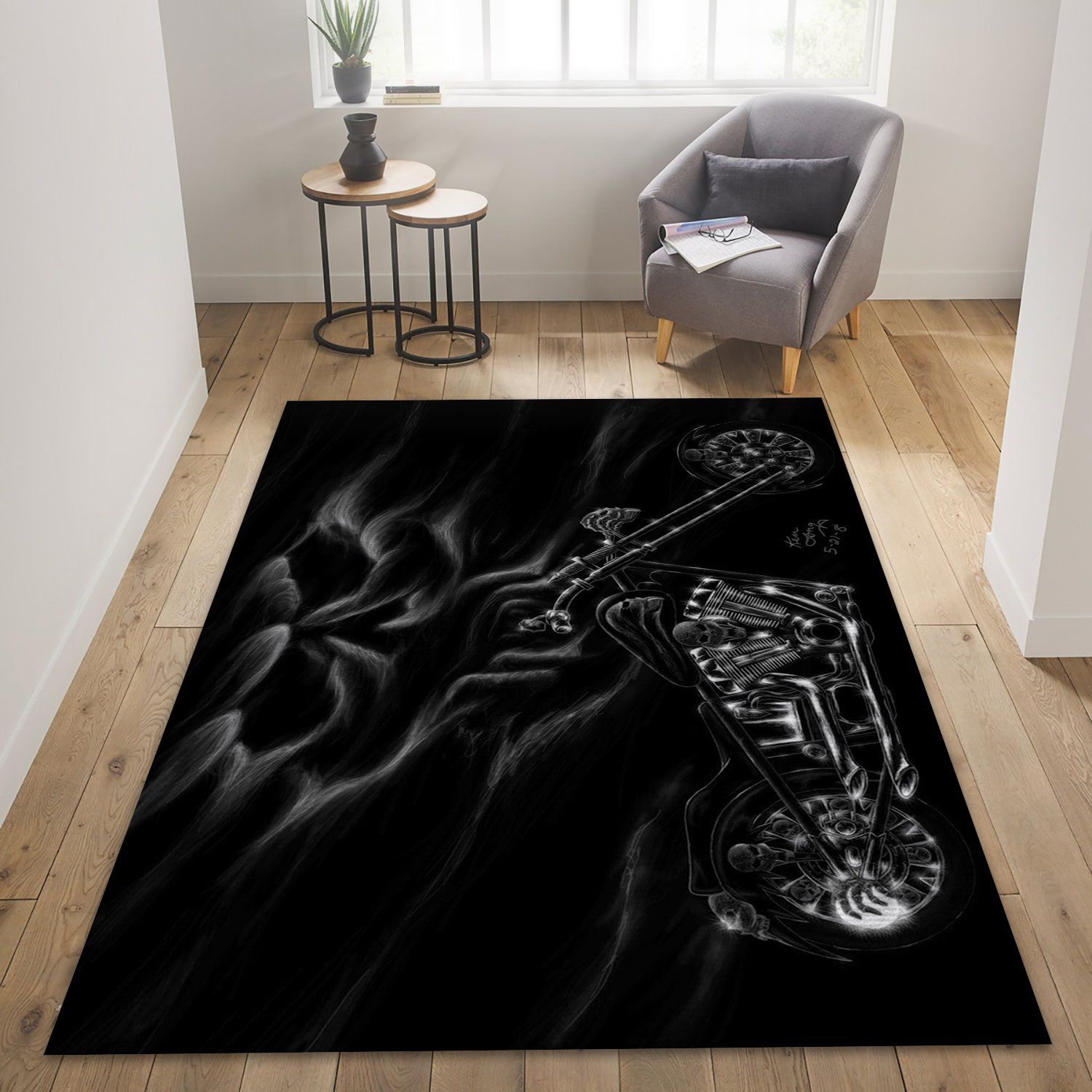 Harley Davidson Ver1 Area Rug Bedroom Rug  Floor Us Decor