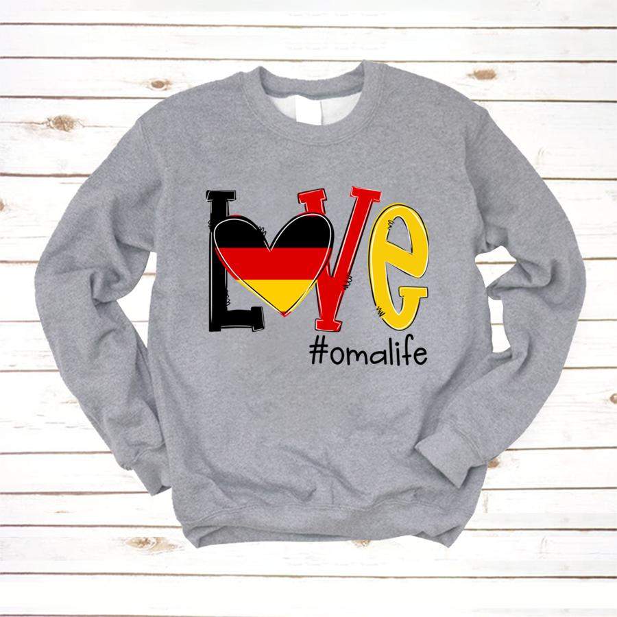 PERSONALIZED LOVE OMA LIFE GERMANY FLAG SHIRT