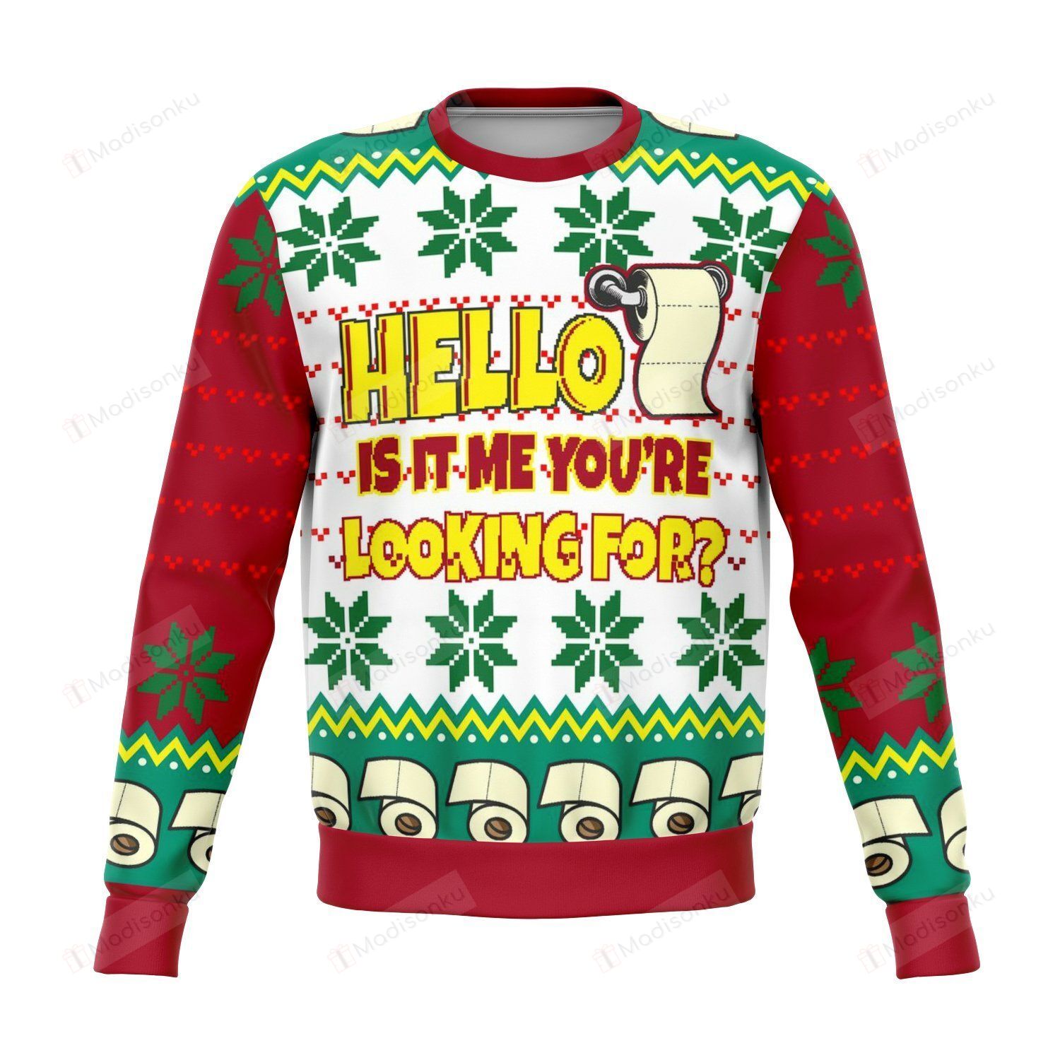 Tissue Hello Ugly Christmas Sweater, All Over Print Sweatshirt