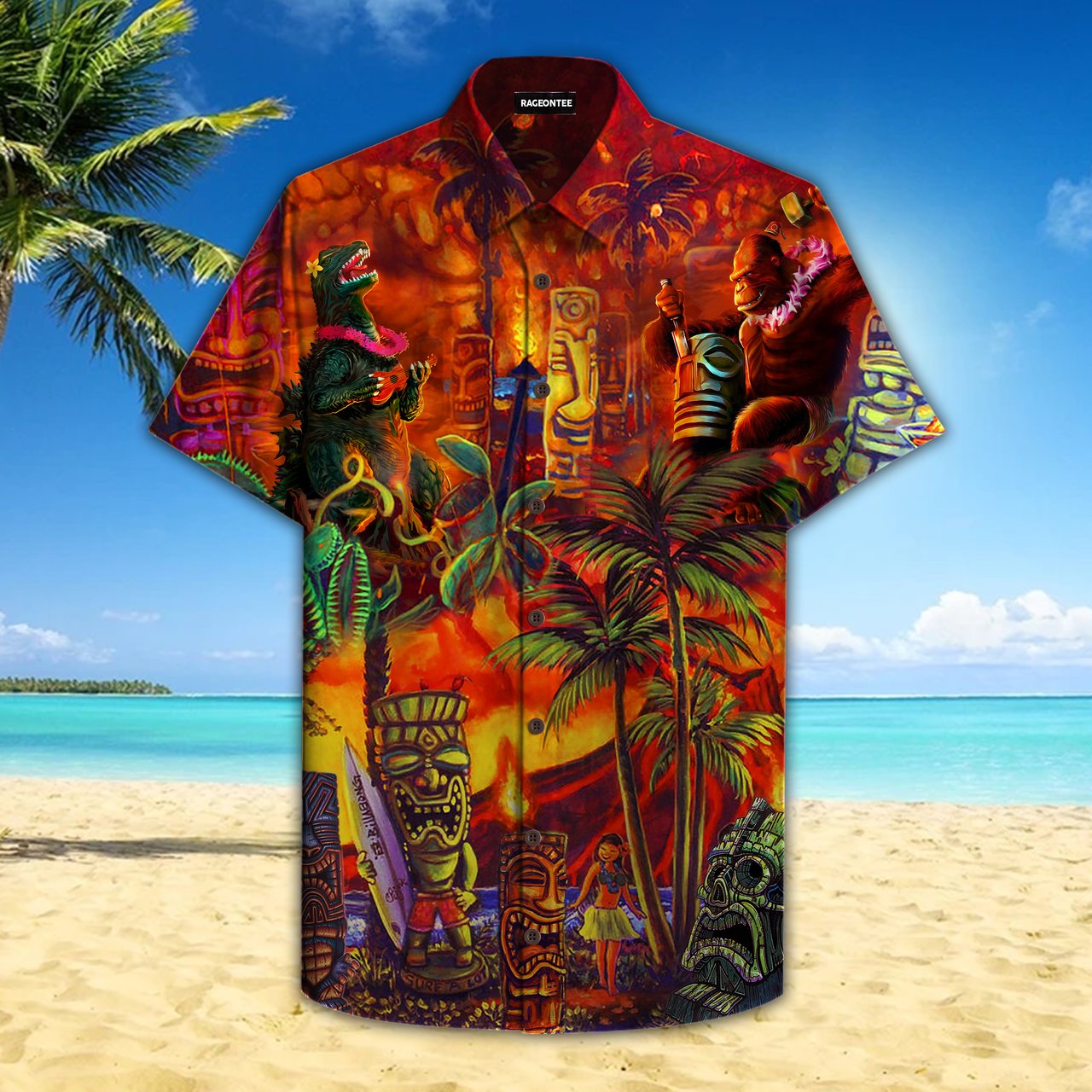 God And King Of Monsters Hawaii Shirt Hawaii For Women Men Hawaii Custom Ha69528