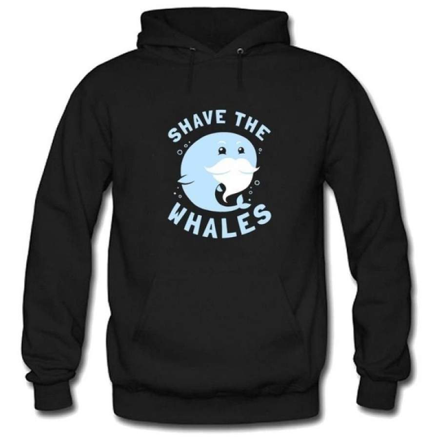 Shave The Whales Mens Hoodie Fleece Sweartshirt Young Man Style Hoodies Clothing