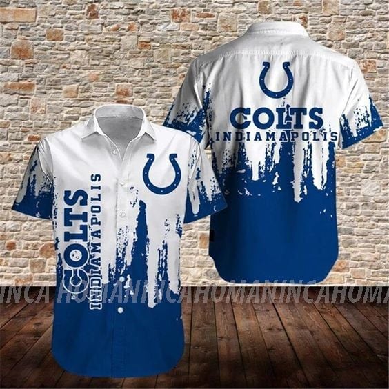 Indianapolis Colts Nfl Hawaiian Summer Shirt, Indianapolis Colts Summer Shirt, Indianapolis Colts Nfl Fan Hawaiian Shirt Short