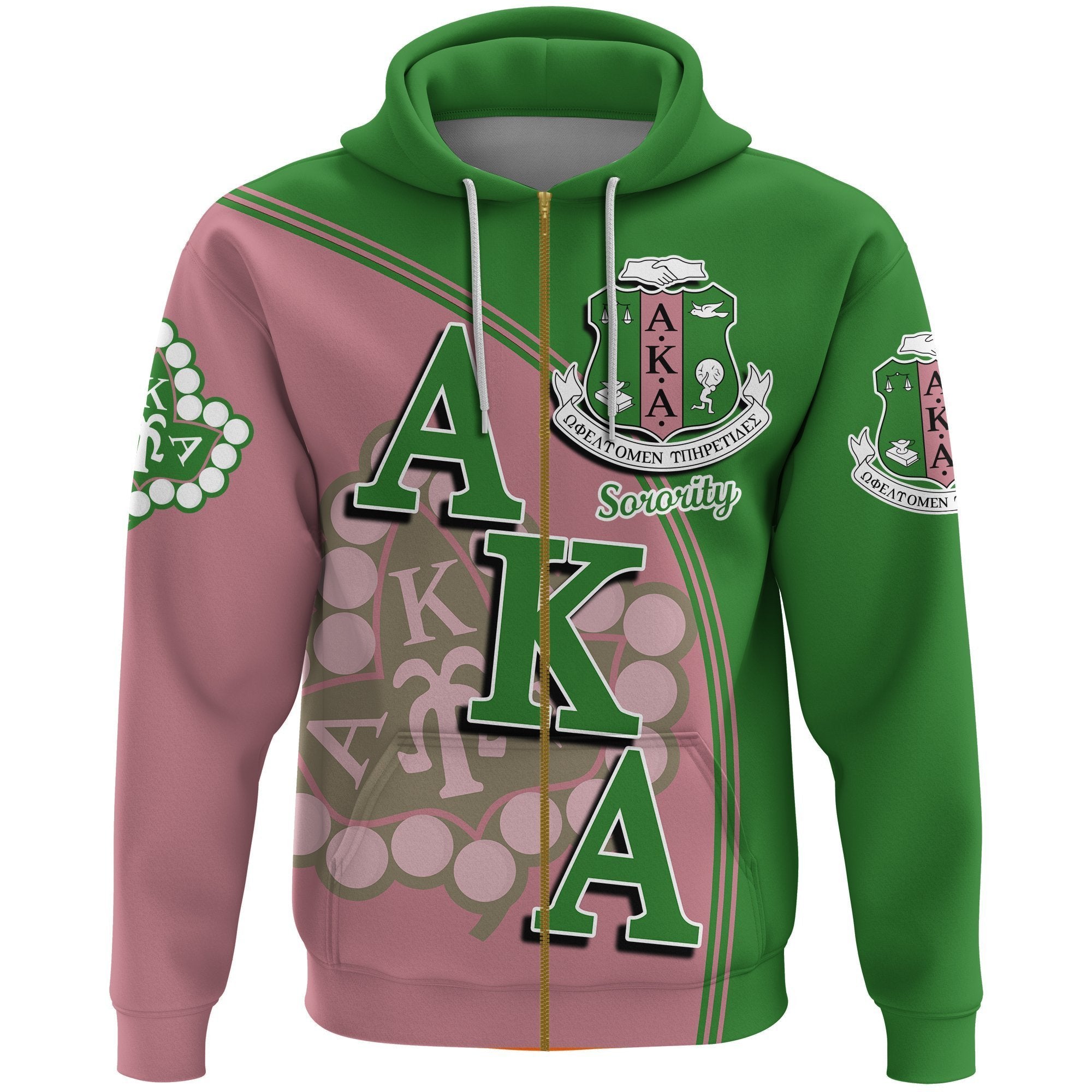 Alpha Kappa Alpha Zip Hoodie Personalised Style