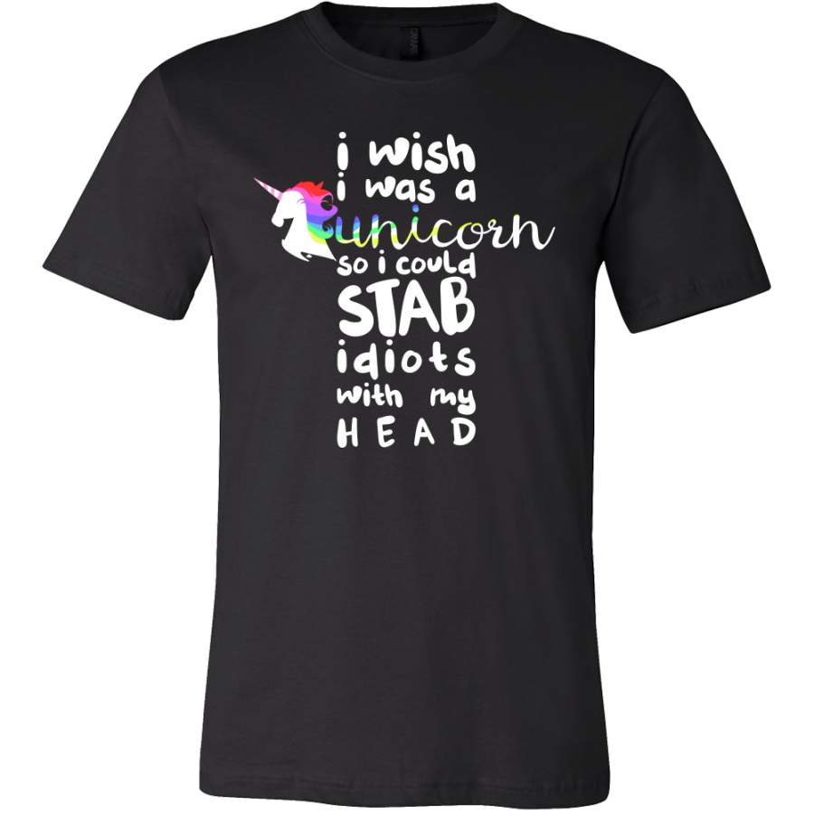 Wish I was a Unicorn Funny Humor Animal T-shirt