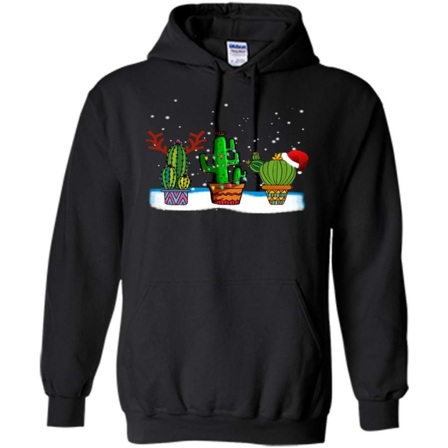 Cactus Christmas Watercolor Hand Drawing, Christmas Gift – Gildan Heavy Blend Hoodie