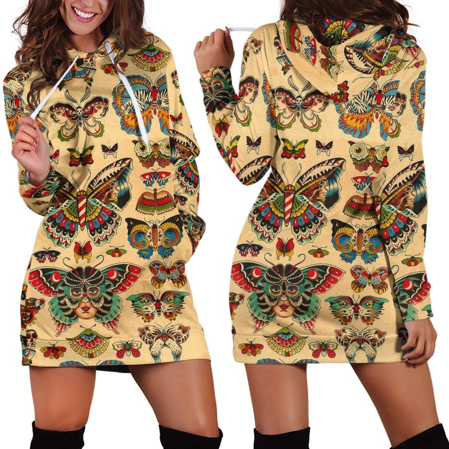 3D All Over Art Butterflies Hoodie Dress Leggings Blanket