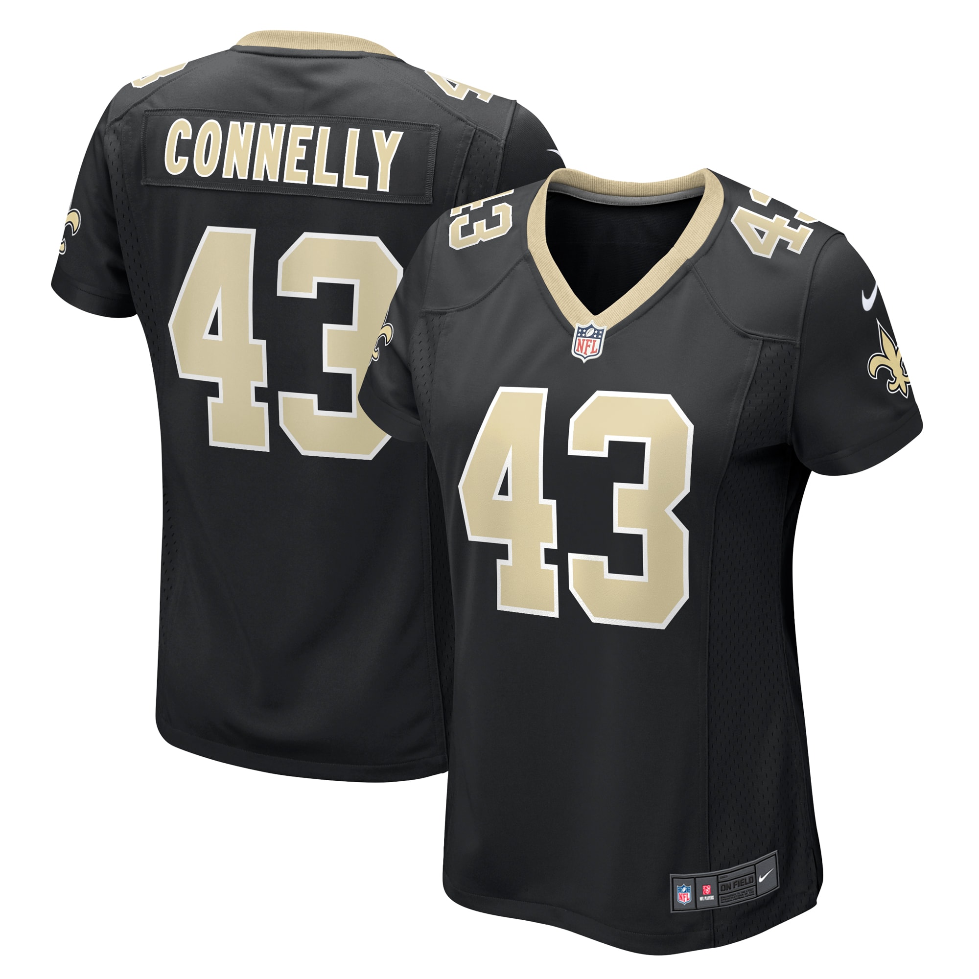 Women’s New Orleans Saints Ryan Connelly  Black Team Game Jersey