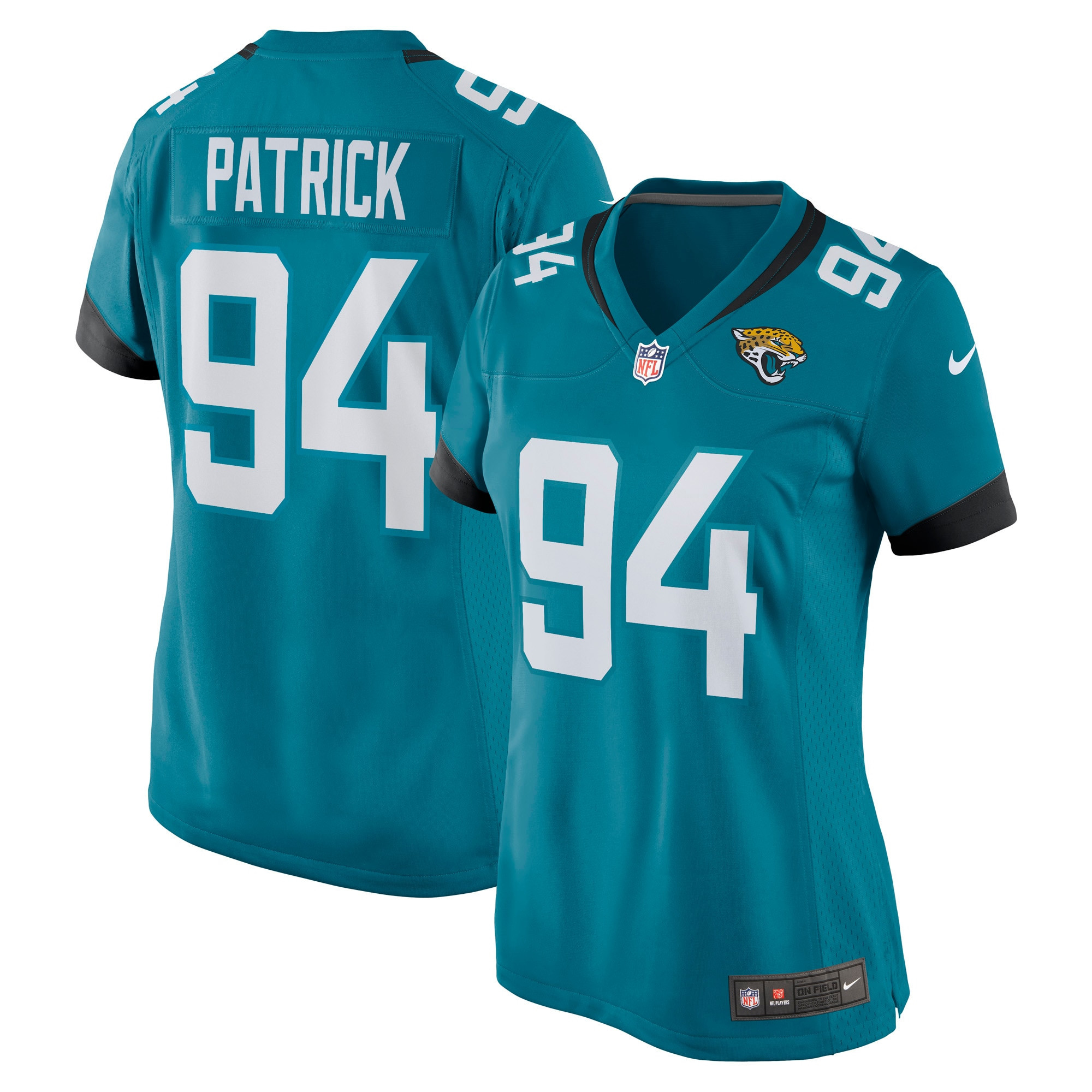 Aaron Patrick Jacksonville Jaguars Womens Game Jersey – Teal NFL