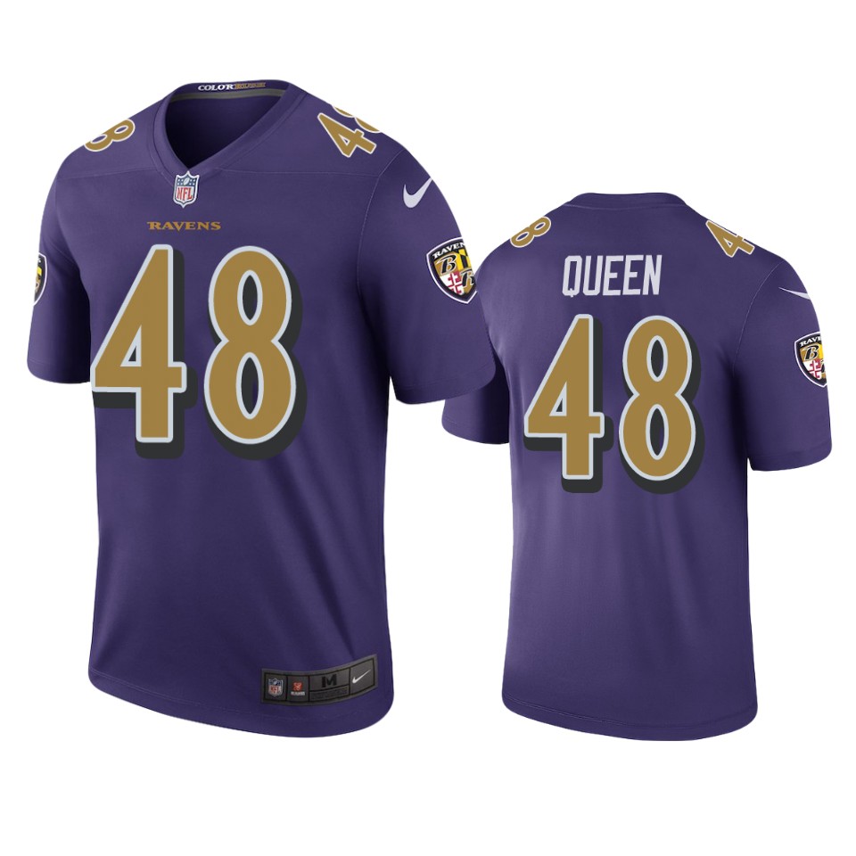 Baltimore Ravens Patrick Queen Purple Color Rush Legend Jersey – Mens