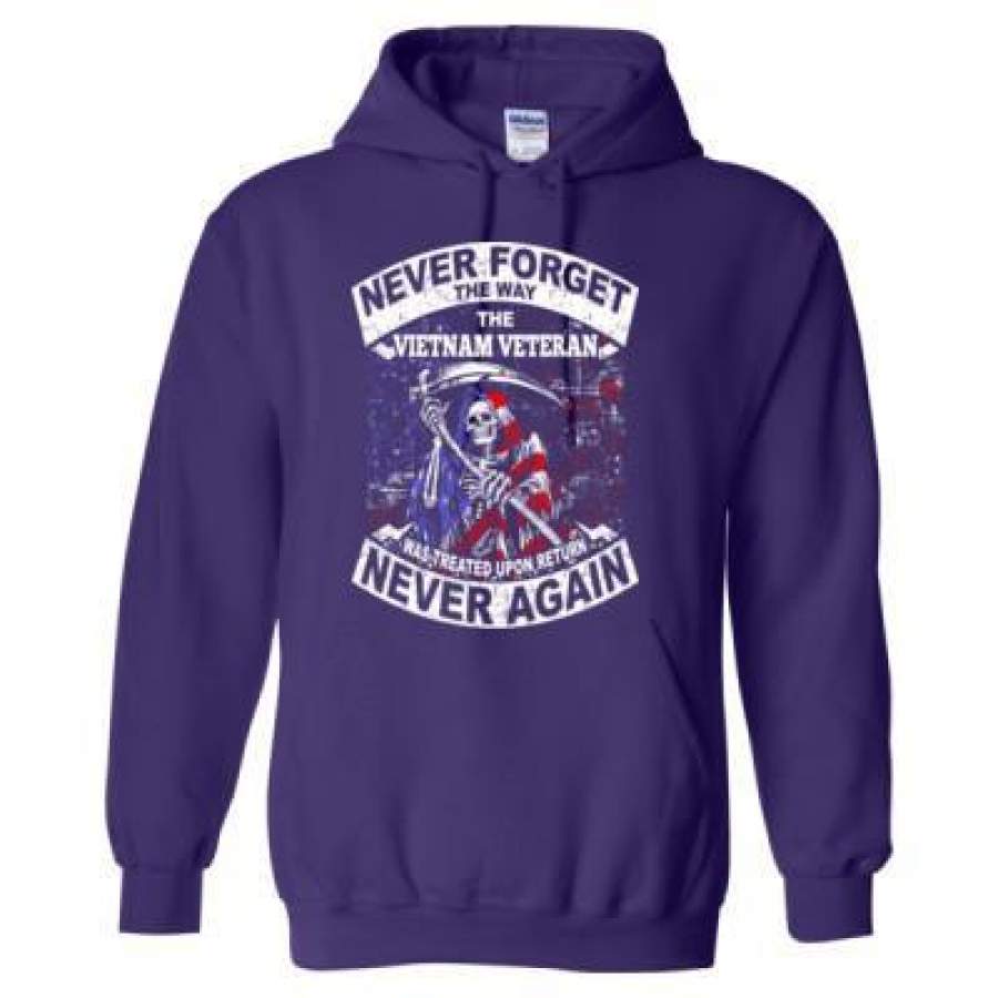 AGR Never Forget The Way The Vietnam Veteran Was Treated Upon Return Never Again – Heavy Blend™ Hooded Sweatshirt