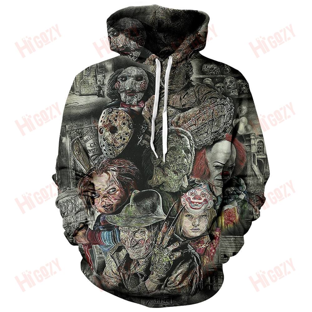 3D Horror Hoodie – Full Printing Hoodie/Zip Hoodie Du5