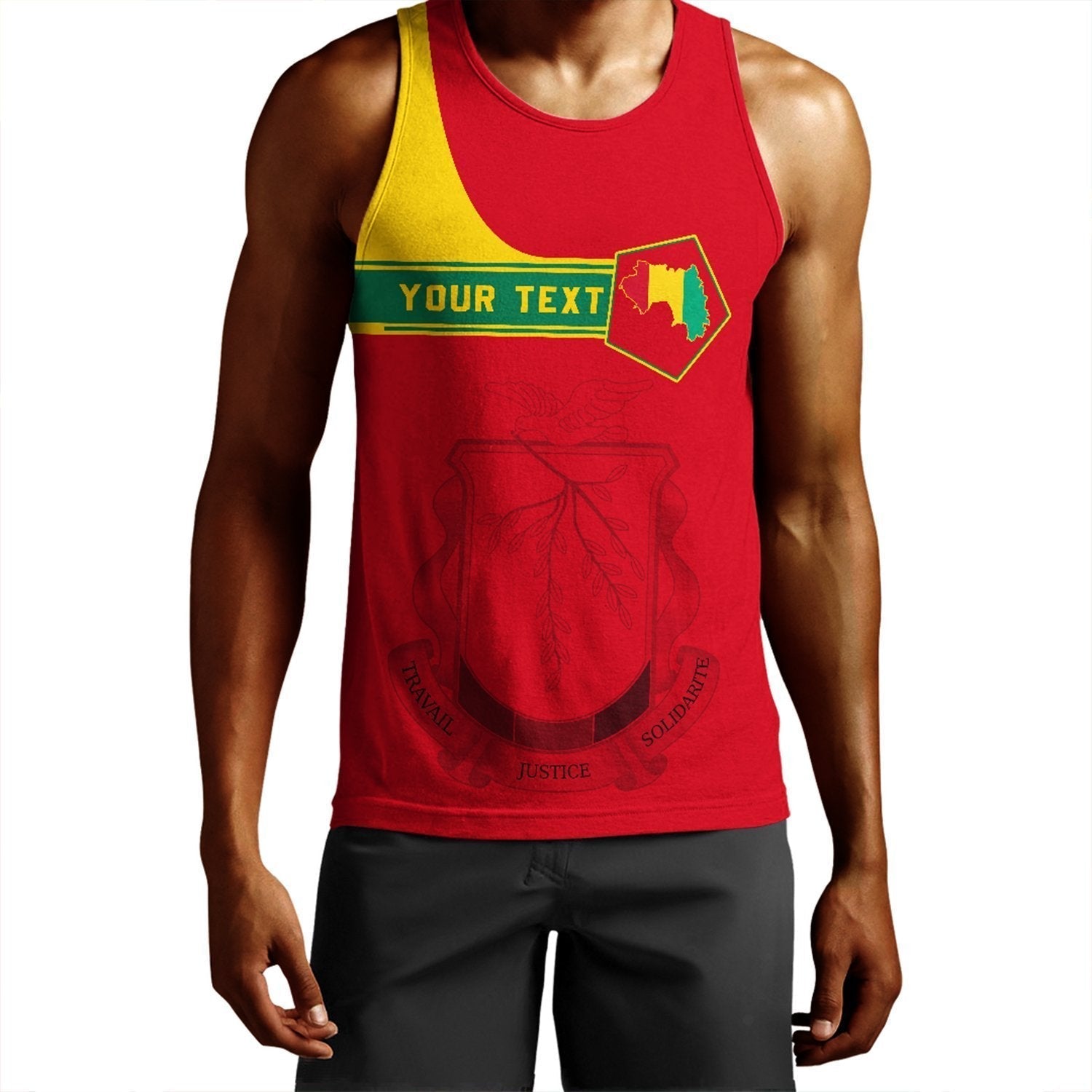 (Custom) African Tank Top – Guinea Men’S Tank Top Pentagon Style