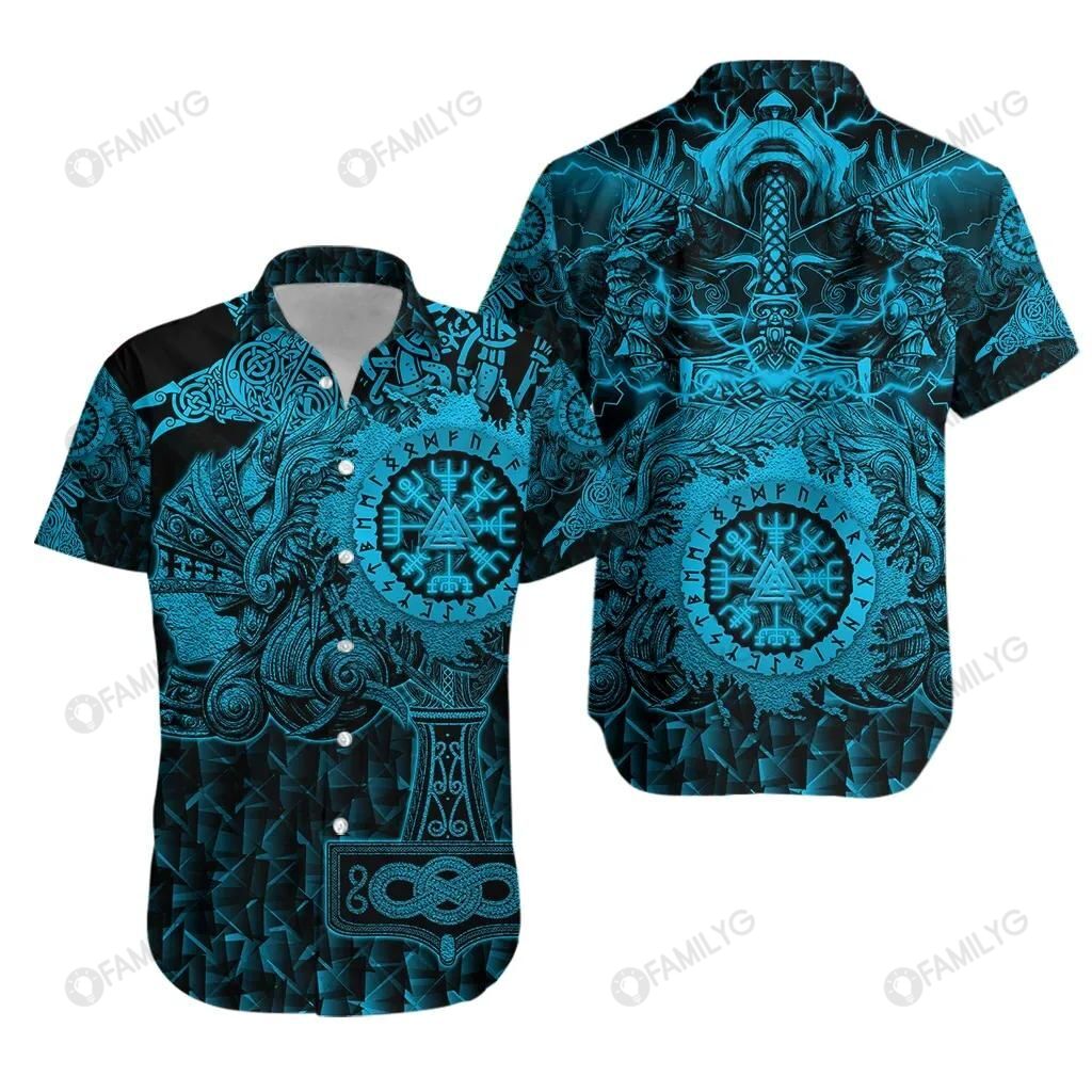 Viking Shirts – Nordic Viking Valkyrie – Viking Hawaiian Shirt Summer Hawaiian For Men, Women, Couple