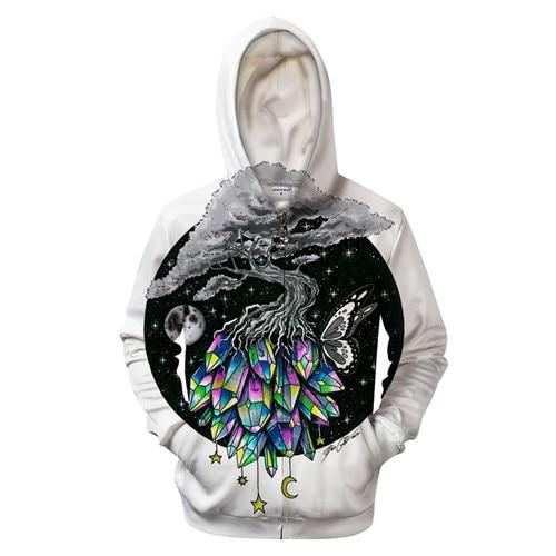 Crystal Tree Zip-up Hoodie