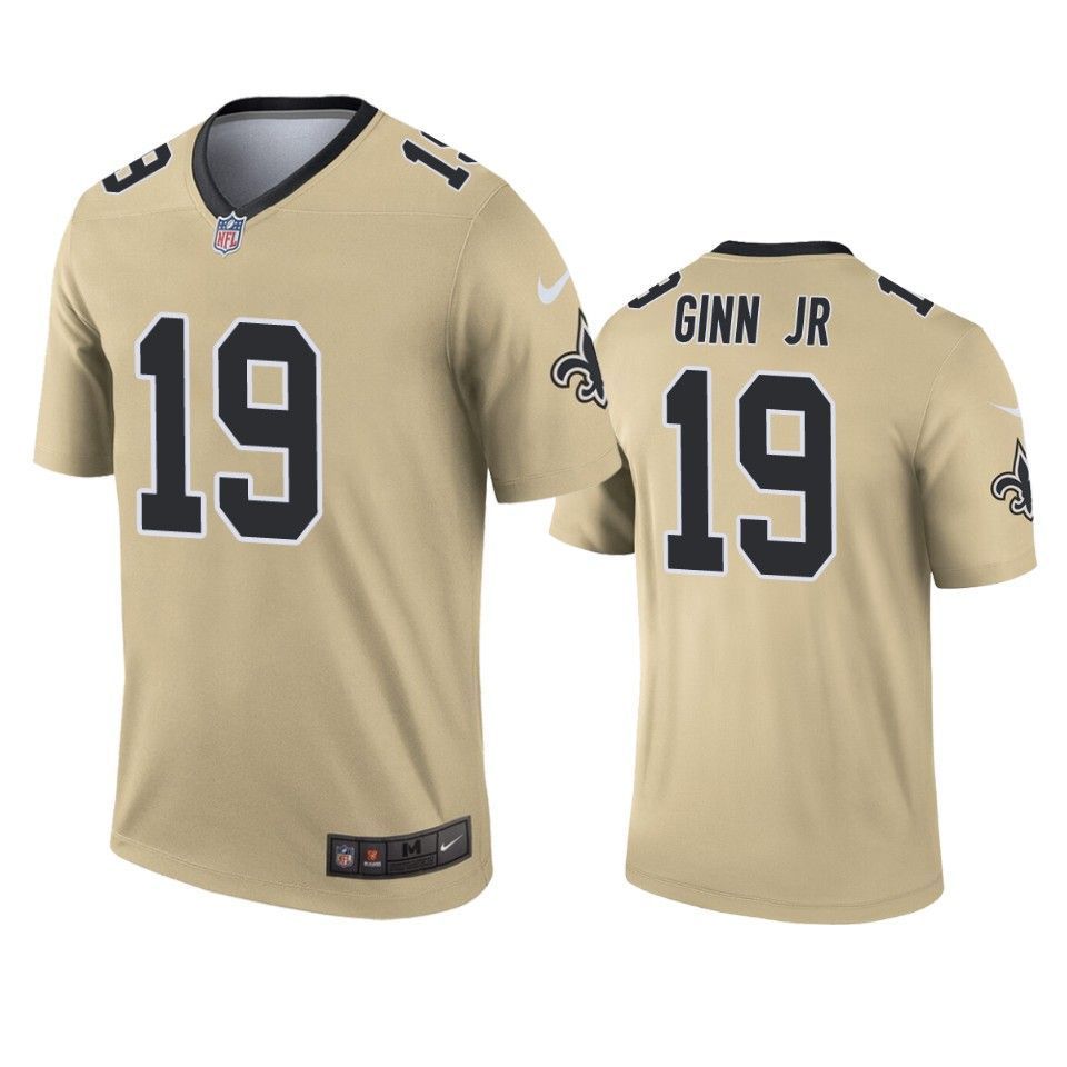 New Orleans Saints Ted Ginn Jr 2019 Inverted Legend Gold Jersey