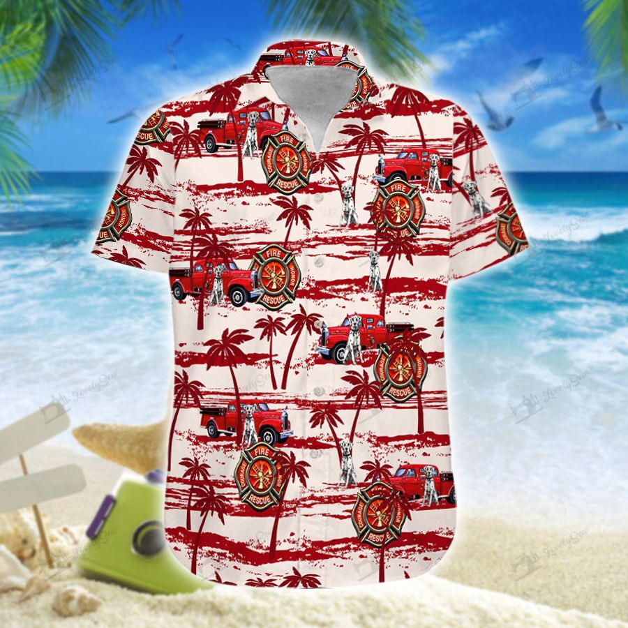 Dalmatian Dog And Fire Truck Hawaii Shirt & Shorts Bit21062909-Bio21062909
