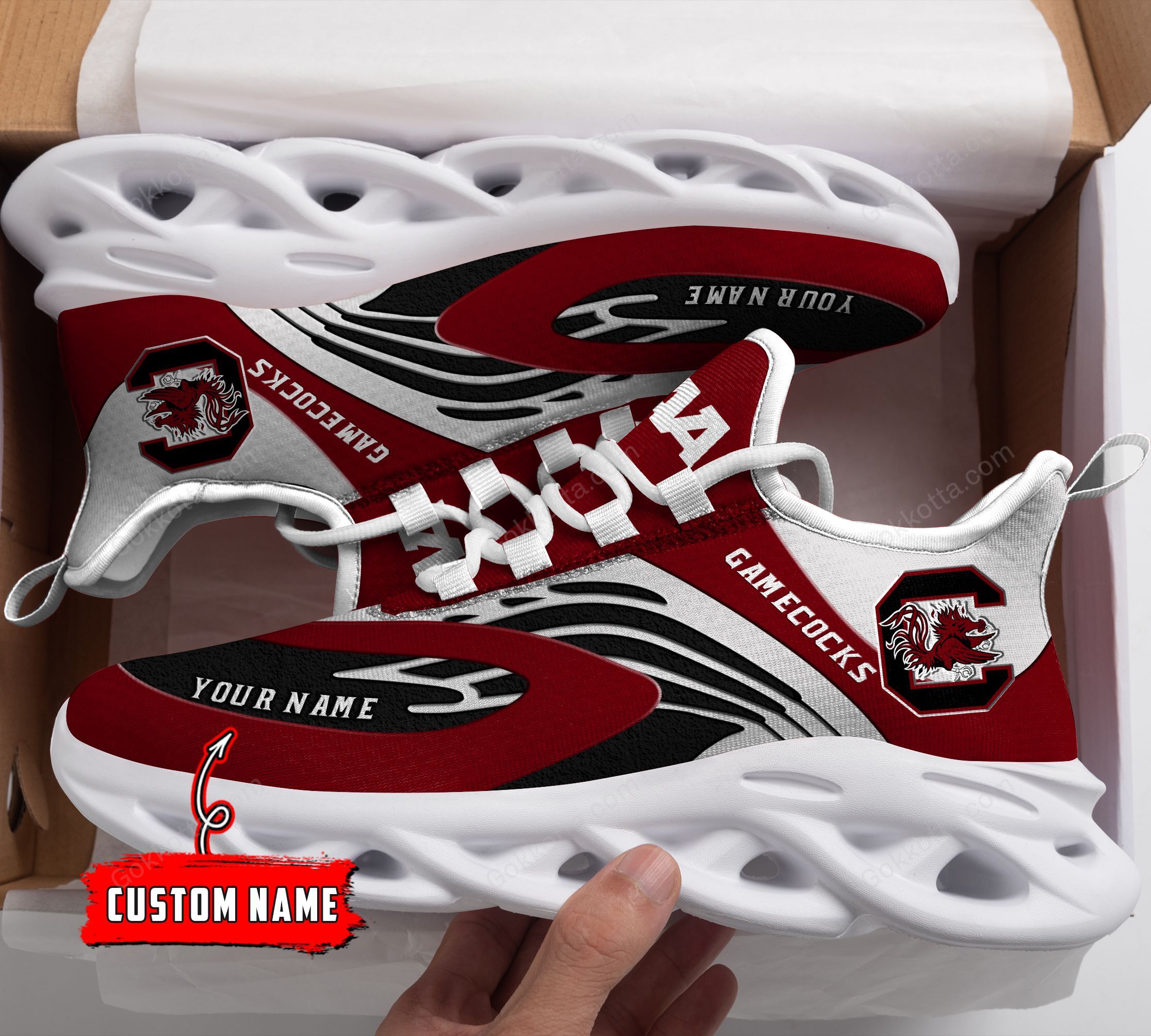 South Carolina Gamecocks M5 Personalized  Max Soul Shoes Dism521091521