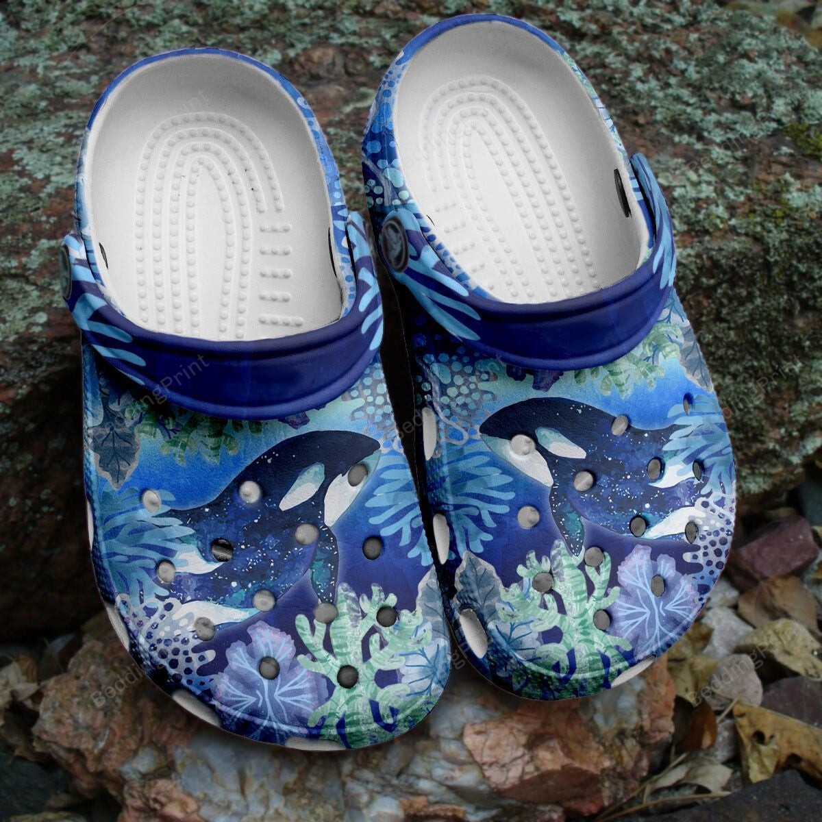 Galaxy Whale Ocean Beach Crocs Crocband Clogs