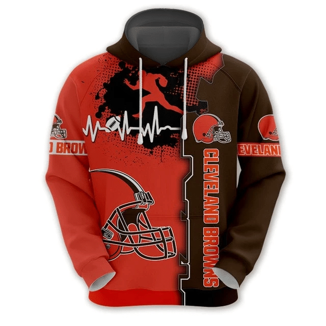 Cleveland Browns Beating Curve And 63 Unisex 3D Hoodie Gift For Fans