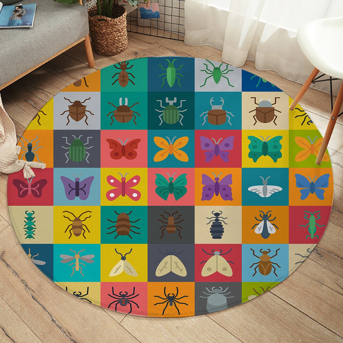 Insect Boxes SW2329 Round Rug