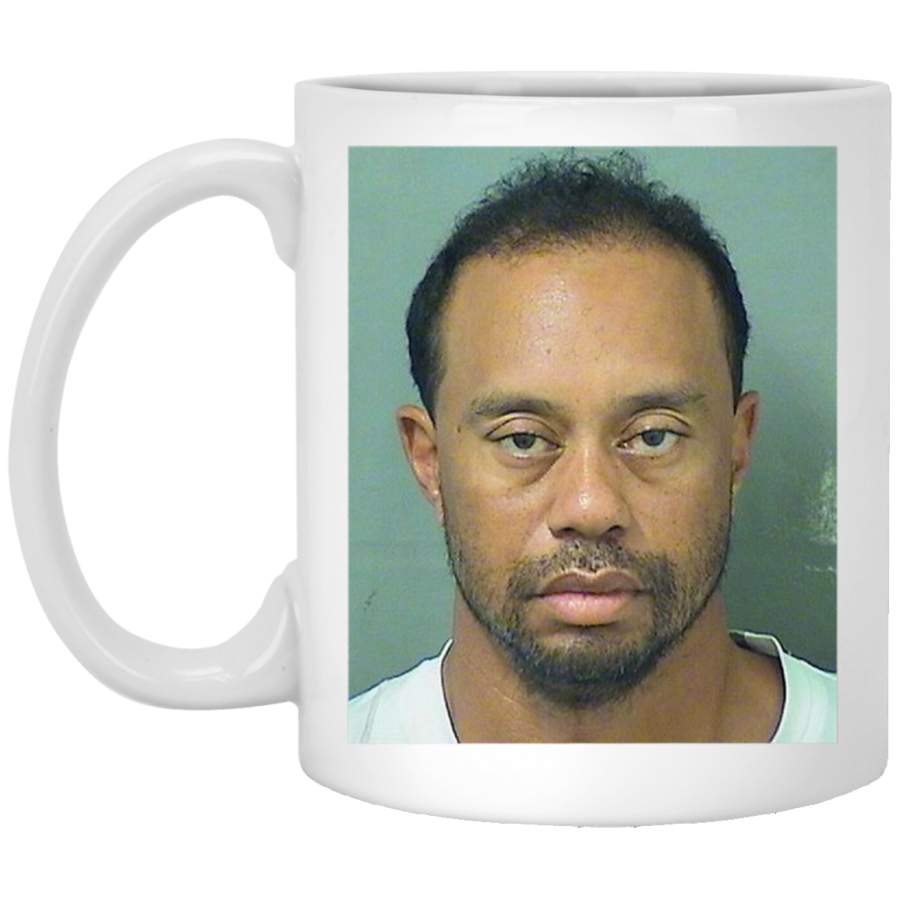 Tiger-Woods-Mugshot-Mug 11 oz. White Mug