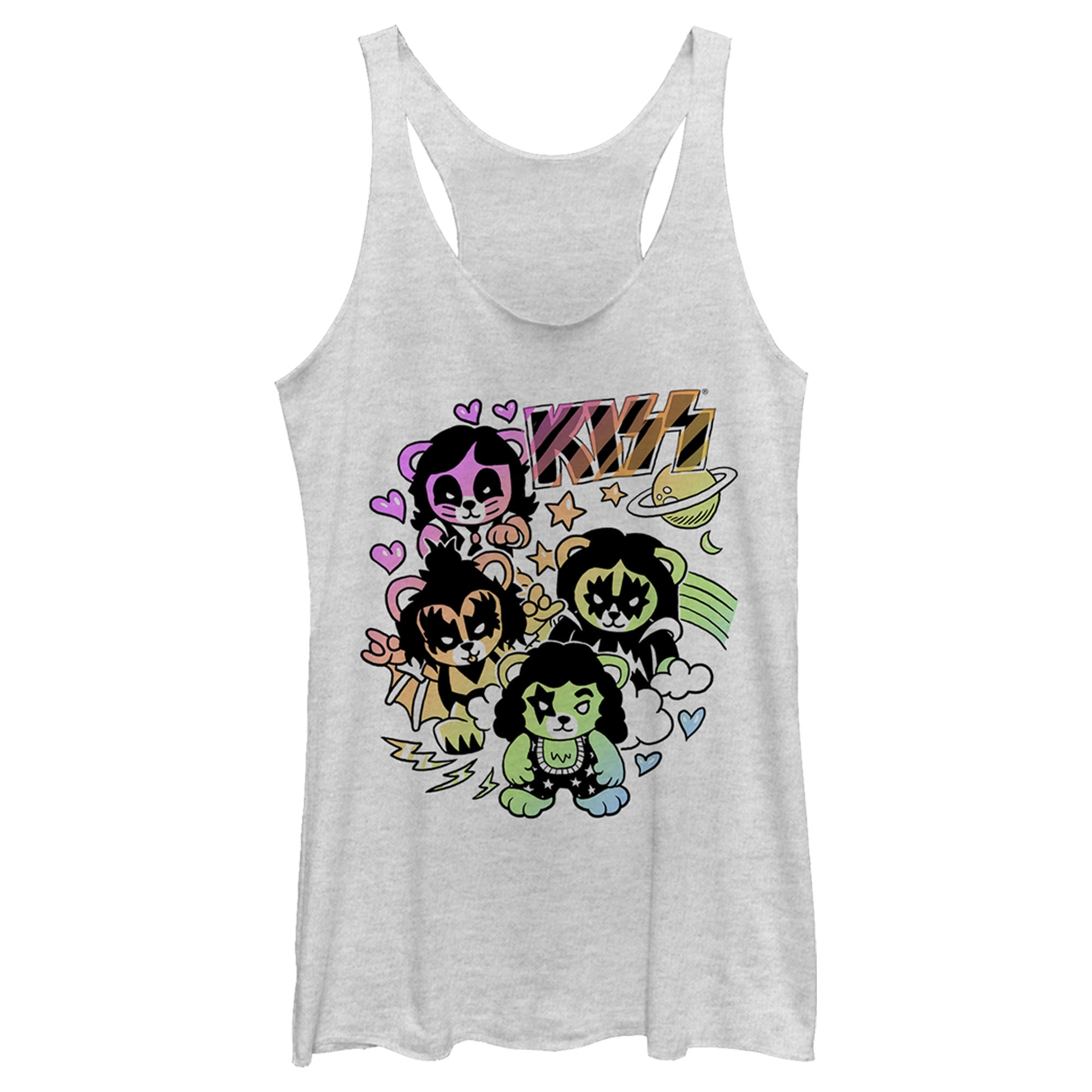 Women’S Kiss Bear Members Racerback Tank Top