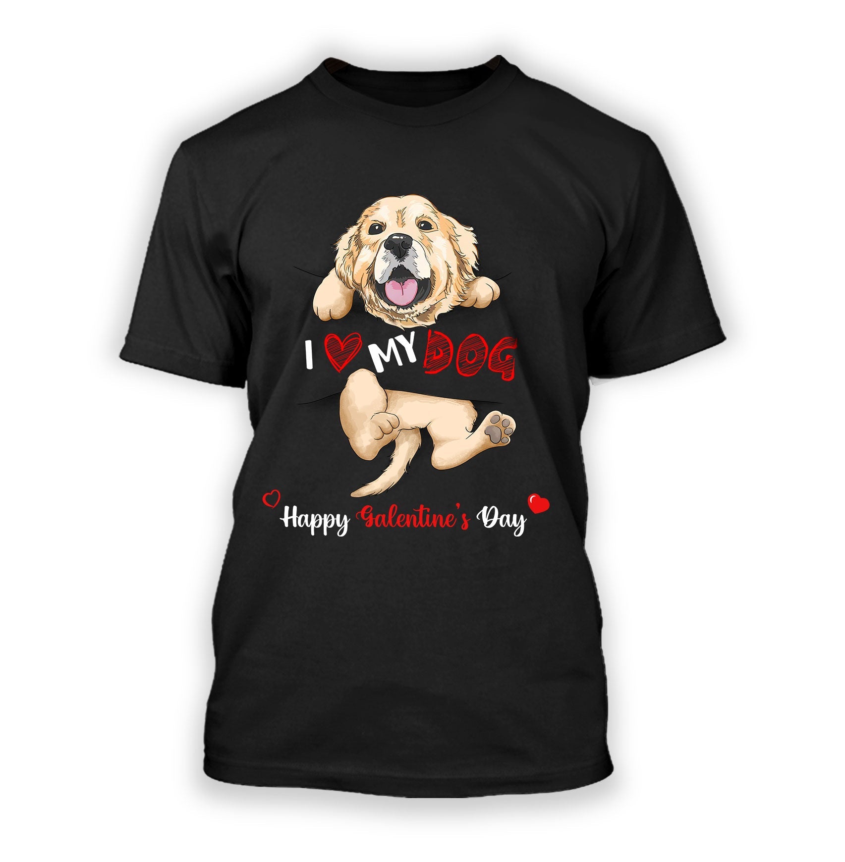 Dog Dqt141221-Golden Retriever T-Shirt