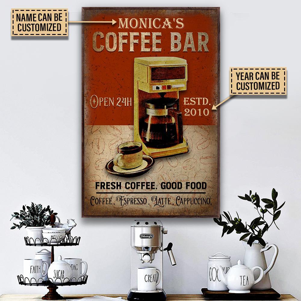 Aeticon Gifts Personalized Coffee Good Food Canvas Mom Dad Gift Home Decor